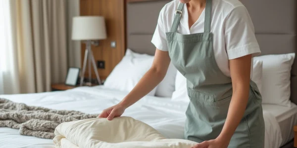 zimmermaedchen-housekeeping-hotelzimmer-reinigen Zimmermädchen beim Housekeeping – Hotelzimmer reinigen mit Sorgfalt und Effizienz